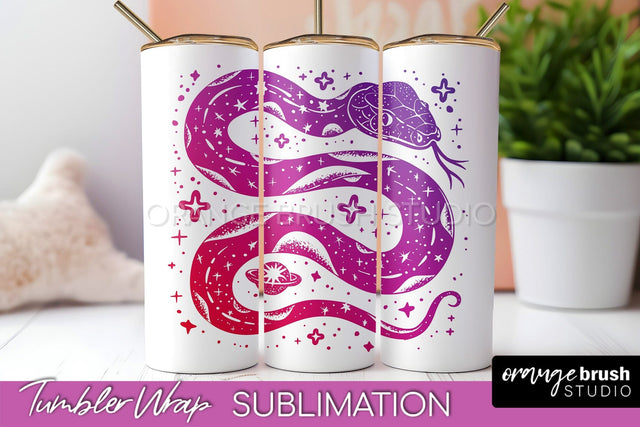 Celestial Tumbler Wrap, Boho Sublimation, Mystical Tumbler Sublimation OrangeBrushStudio 