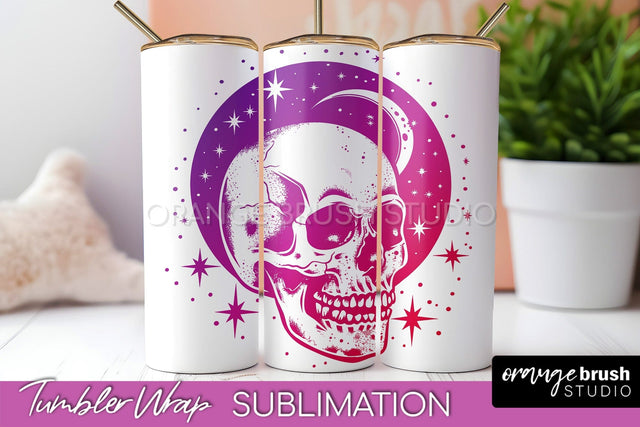 Celestial Tumbler Wrap, Boho Sublimation, Mystical Tumbler Sublimation OrangeBrushStudio 