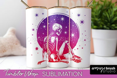 Celestial Tumbler Wrap, Boho Sublimation, Mystical Tumbler Sublimation OrangeBrushStudio 