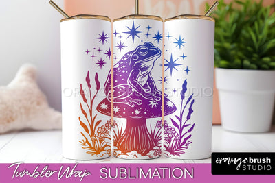 Celestial Tumbler Wrap, Boho Sublimation, Mystical Tumbler Sublimation OrangeBrushStudio 