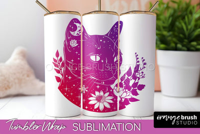 Celestial Tumbler Wrap, Boho Sublimation, Mystical Tumbler Sublimation OrangeBrushStudio 