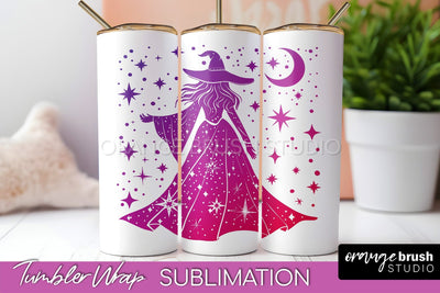 Celestial Tumbler Wrap, Boho Sublimation, Mystical Tumbler Sublimation OrangeBrushStudio 