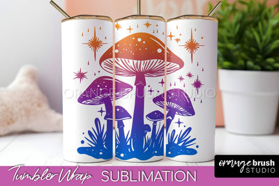 Celestial Tumbler Wrap, Boho Sublimation, Mystical Tumbler Sublimation OrangeBrushStudio 