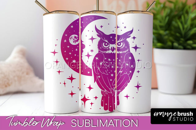 Celestial Tumbler Wrap, Boho Sublimation, Mystical Tumbler Sublimation OrangeBrushStudio 