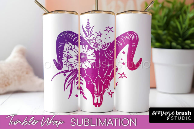 Celestial Tumbler Wrap, Boho Sublimation, Mystical Tumbler Sublimation OrangeBrushStudio 