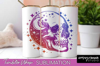 Celestial Tumbler Wrap, Boho Sublimation, Mystical Tumbler Sublimation OrangeBrushStudio 