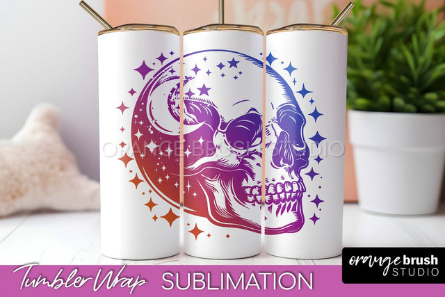 Celestial Tumbler Wrap, Boho Sublimation, Mystical Tumbler Sublimation OrangeBrushStudio 