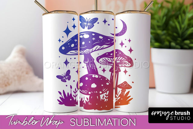 Celestial Tumbler Wrap, Boho Sublimation, Mystical Tumbler Sublimation OrangeBrushStudio 