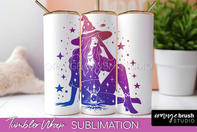 Celestial Tumbler Wrap, Boho Sublimation, Mystical Tumbler Sublimation OrangeBrushStudio 