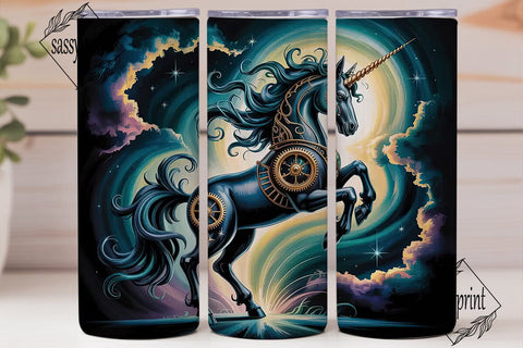 Celestial Unicorn Tumbler Wrap Sublimation sassyprint 