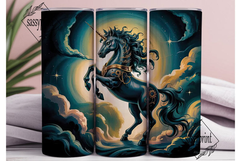 Celestial Unicorn Tumbler Wrap Sublimation sassyprint 