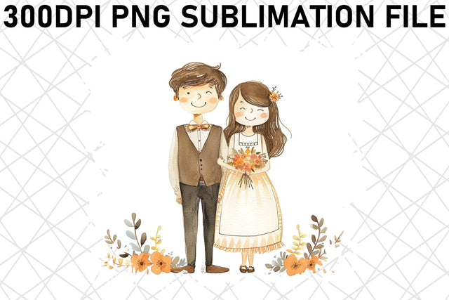 Celestial Union: Watercolor Marriage Bundle Sublimation afrosvg 