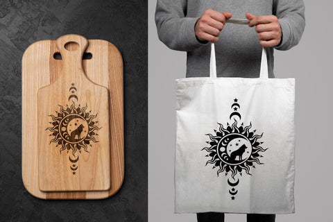 Celestial wolf svg, Boho wolf svg SVG Artinrhythm shop 