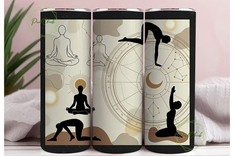 Celestial Yoga Astrology Tumbler Wrap Sublimation PixelChick 