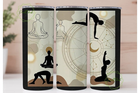 Celestial Yoga Astrology Tumbler Wrap Sublimation PixelChick 