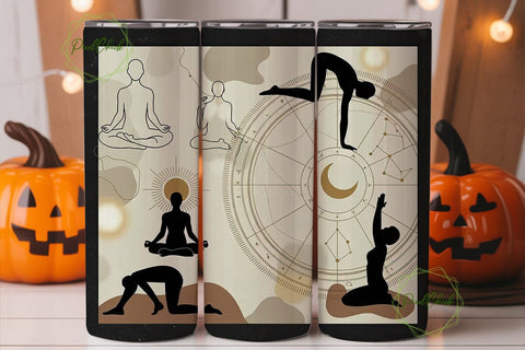 Celestial Yoga Astrology Tumbler Wrap Sublimation PixelChick 