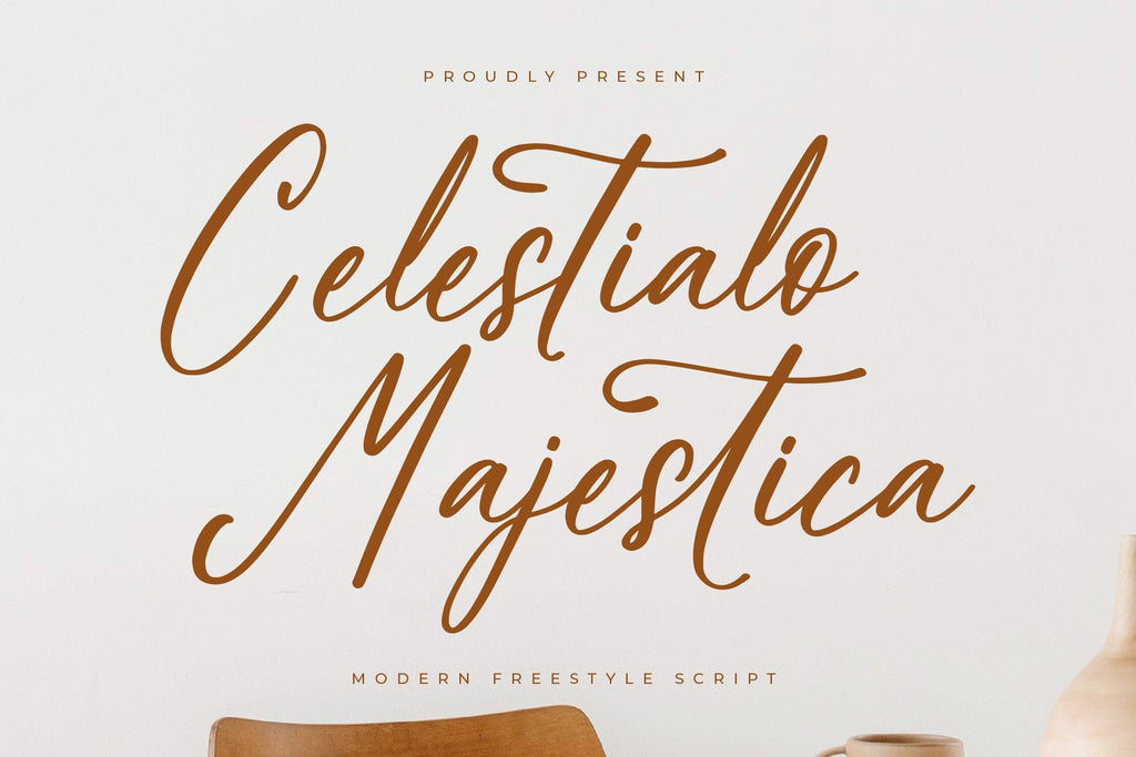 Freestylle Script Celestialo Majestica - Modern Freestyle Script - So Fontsy