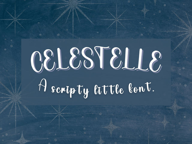 Cellestelle - Lettering Script Font Font Dots-A-Lot 