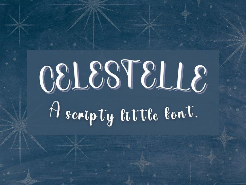 Cellestelle - Lettering Script Font Font Dots-A-Lot 