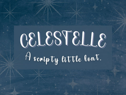 Cellestelle - Lettering Script Font Font Dots-A-Lot 