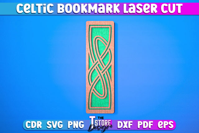 Celtic Bookmark Laser Cut SVG | Bookmark Laser Cut Design | CNC Files SVG The T Store Design 