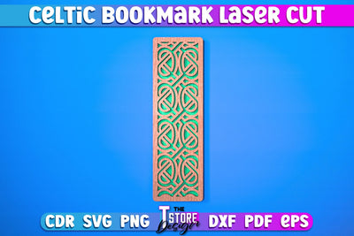 Celtic Bookmark Laser Cut SVG | Bookmark Laser Cut Design | CNC Files SVG The T Store Design 