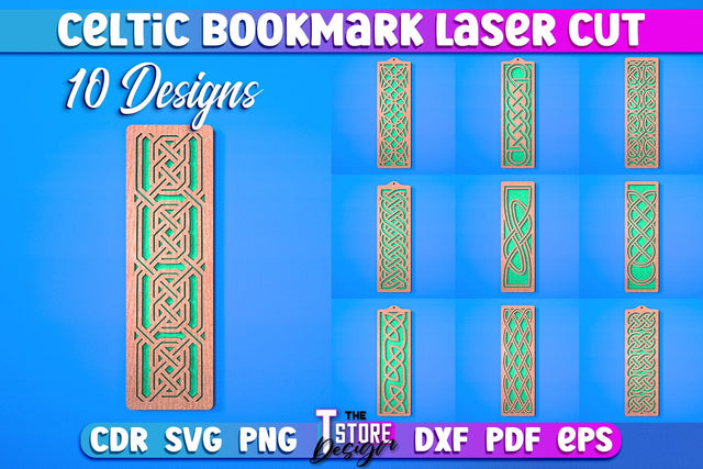 Celtic Bookmark Laser Cut SVG | Bookmark Laser Cut Design | CNC Files SVG The T Store Design 
