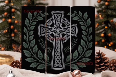 Celtic Cross 20oz Tumbler Wrap Sublimation DesignSVG 