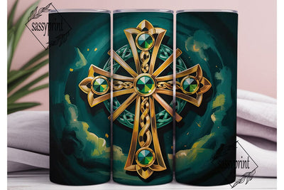 Celtic Cross 20oz Tumbler Wrap Sublimation sassyprint 