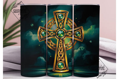 Celtic Cross 20oz Tumbler Wrap Sublimation sassyprint 
