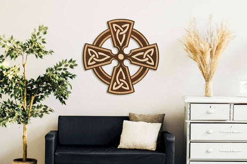 Celtic Cross Decorative Wall Panel SVG LaserCutano 