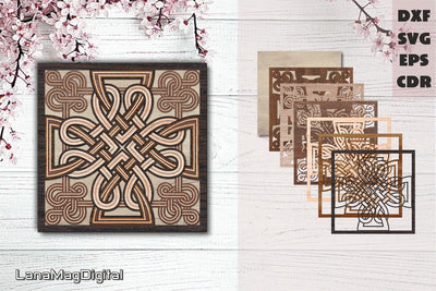 Celtic knot layered mandala svg 3d celtic svg St Patrick day 3D Paper LanaMagDigital 