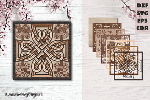Celtic knot layered mandala svg 3d celtic svg St Patrick day 3D Paper LanaMagDigital 