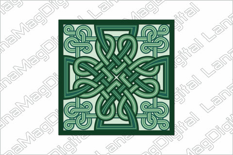 Celtic knot layered mandala svg 3d celtic svg St Patrick day 3D Paper LanaMagDigital 