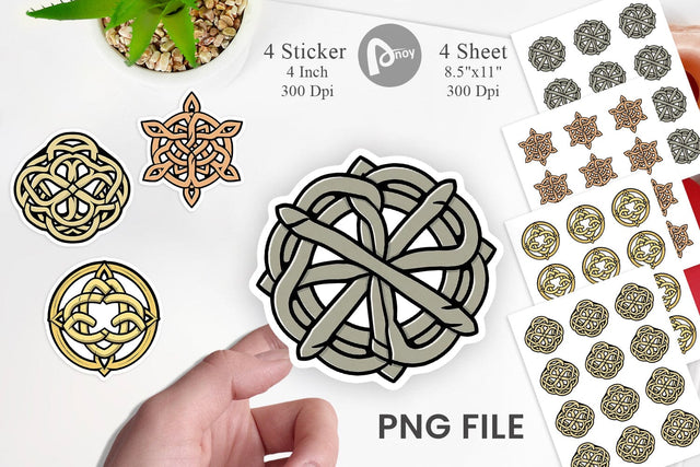 Celtic Knot Sticker Sublimation artnoy 