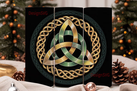 Celtic Knot Tumbler Wrap PNG Sublimation DesignSVG 