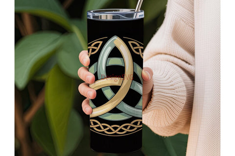 Celtic Knot Tumbler Wrap PNG Sublimation DesignSVG 