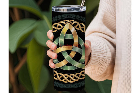 Celtic Knot Tumbler Wrap PNG Sublimation DesignSVG 