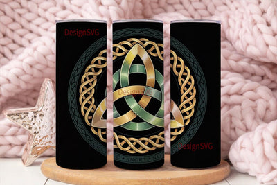 Celtic Knot Tumbler Wrap PNG Sublimation DesignSVG 