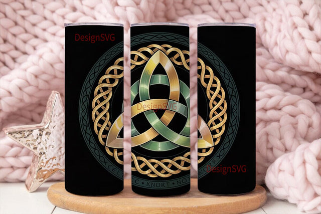 Celtic Knot Tumbler Wrap PNG Sublimation DesignSVG 