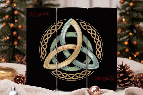 Celtic Knot Tumbler Wrap PNG Sublimation DesignSVG 