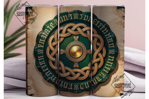 Celtic Knotwork 20oz Tumbler Wrap Sublimation sassyprint 