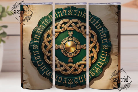 Celtic Knotwork 20oz Tumbler Wrap Sublimation sassyprint 