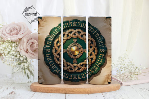 Celtic Knotwork 20oz Tumbler Wrap Sublimation sassyprint 