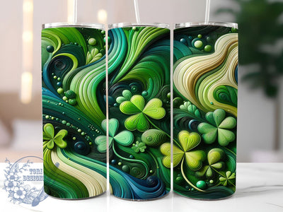 Celtic Lucky Irish Tumbler, Shamrock Tumbler, Stylish 20oz Wrap, Sublimation Design, Trendy Gift Idea, Celtic Wrap, Lucky Irish Tumbler Sublimation ToriDesigns 
