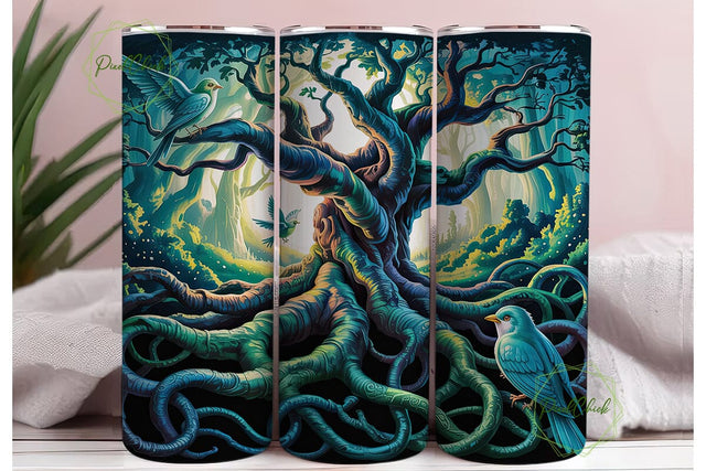 Celtic Tree of Life 20oz Skinny Tumbler Sublimation PixelChick 