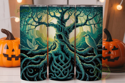 Celtic Tree of Life 20oz Skinny Tumbler Sublimation PixelChick 