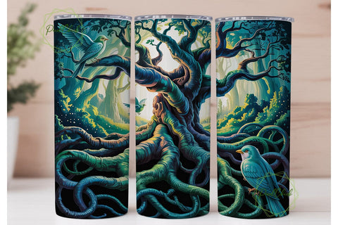 Celtic Tree of Life 20oz Skinny Tumbler Sublimation PixelChick 