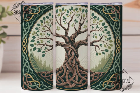 Celtic Tree of Life 20oz Tumbler Wrap Sublimation sassyprint 