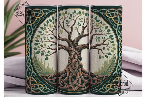 Celtic Tree of Life 20oz Tumbler Wrap Sublimation sassyprint 